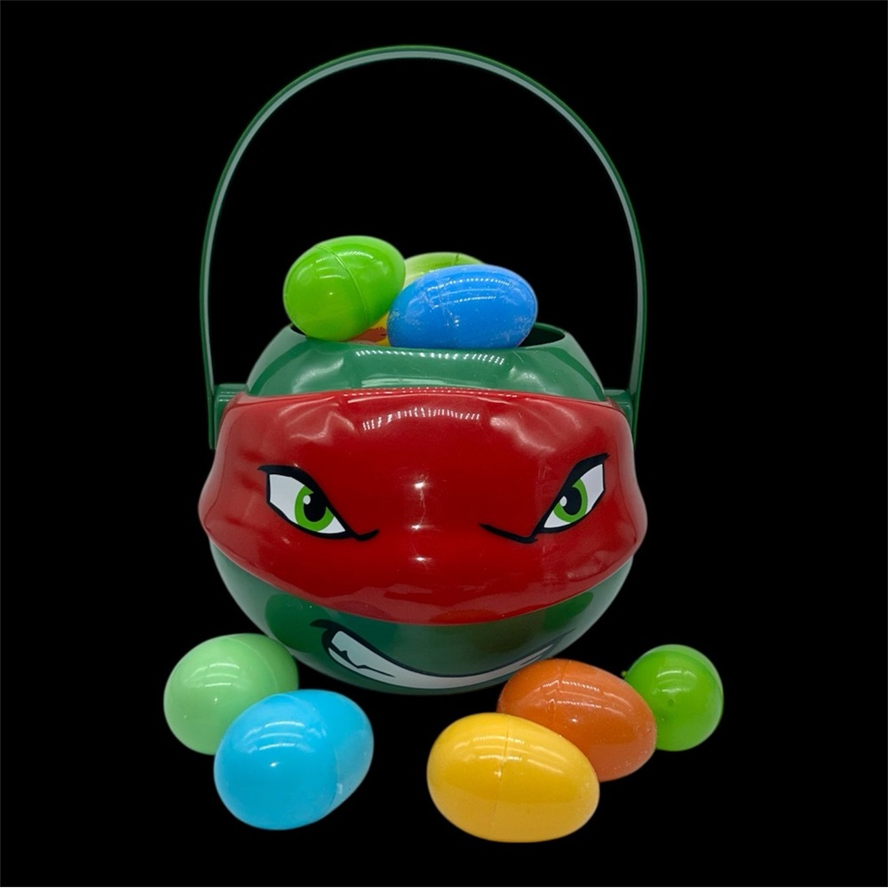 Teenage Mutant Ninja Turtles Raphael figural plastic bucket Halloween Easter Egg